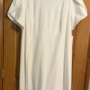 Calvin Klein Classic White Long Sleeve Dress